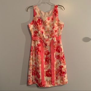 Dressbarn Size 8 Summer Dress Pink Floral Print